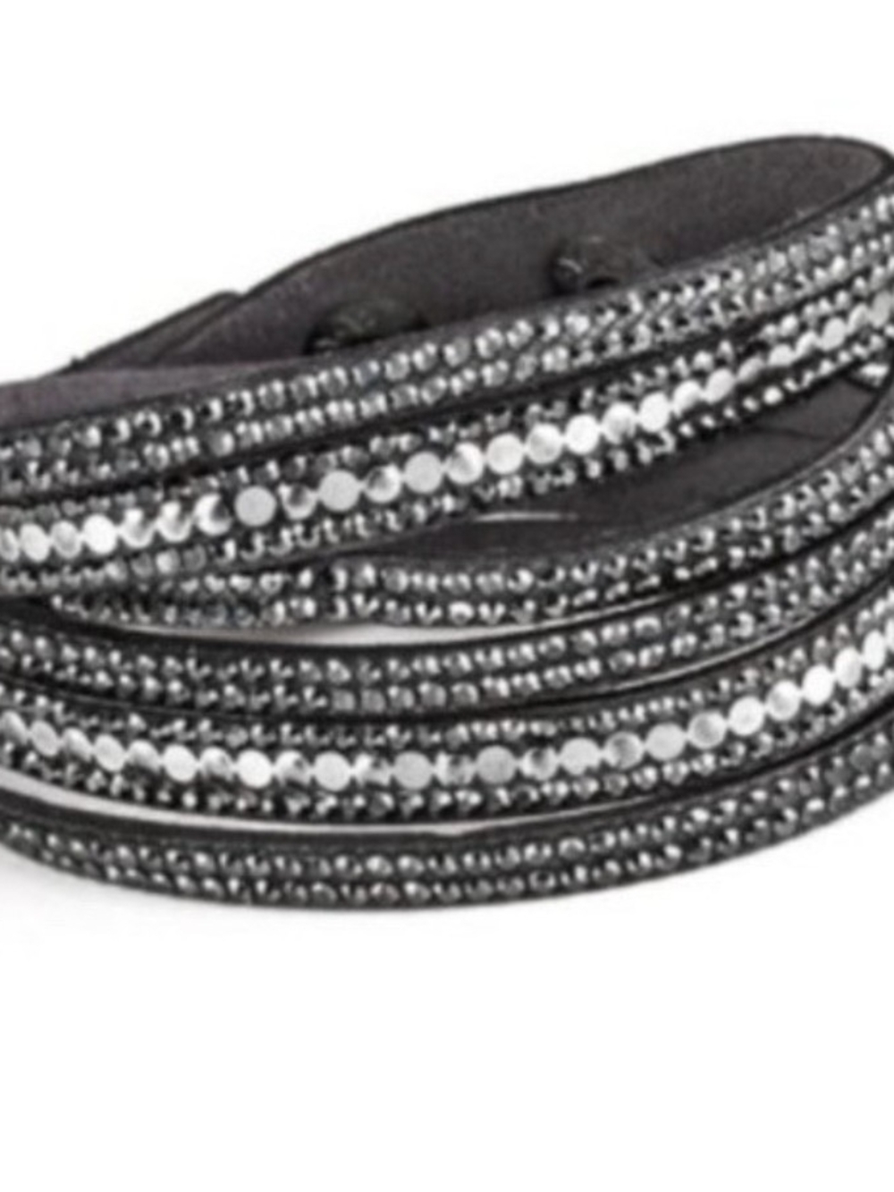paparazzi Black Crystal Multi-Row Wrap Bracelet